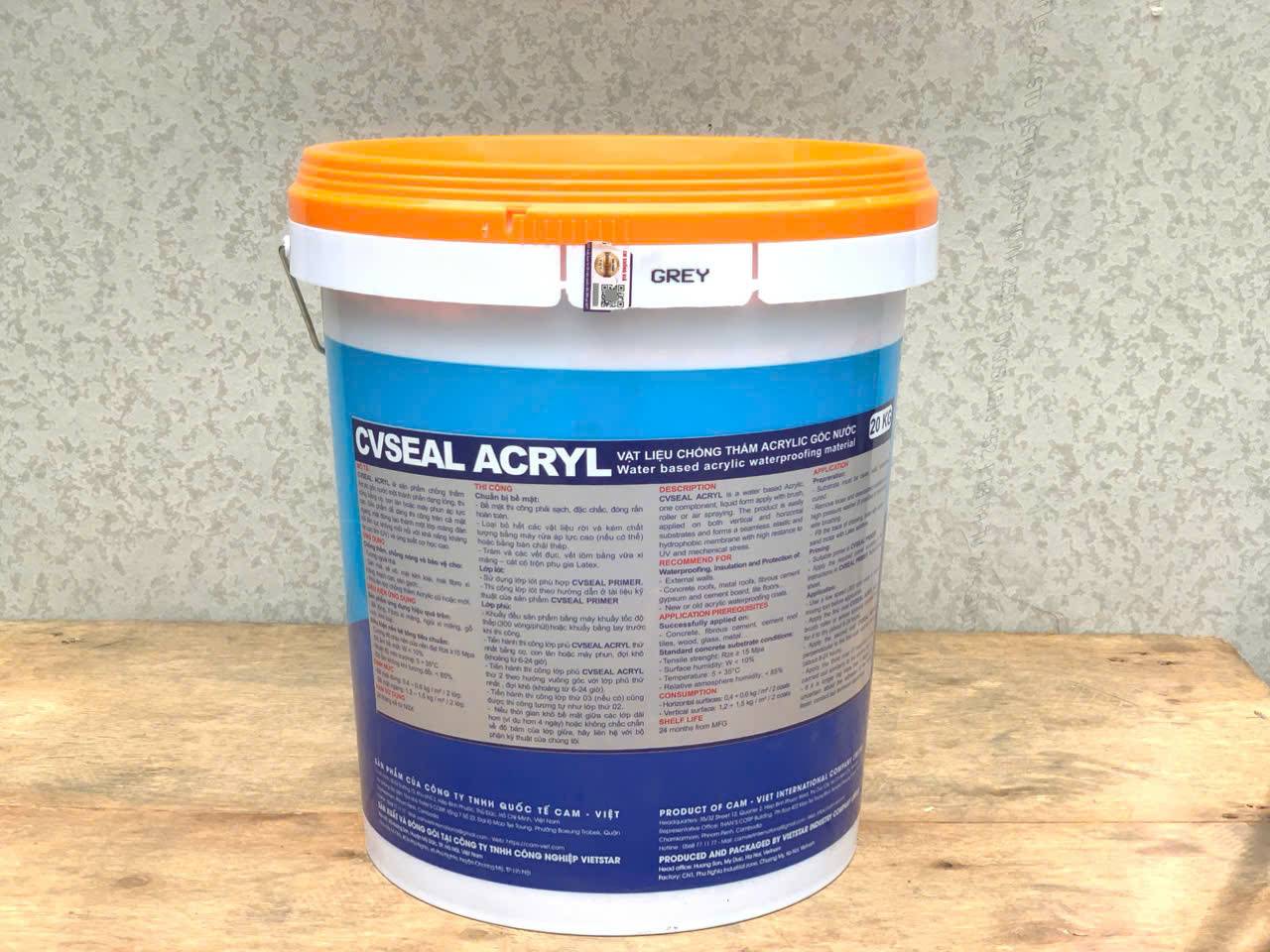 CVSEAL ACRYL | Water based acrylic waterproofing material