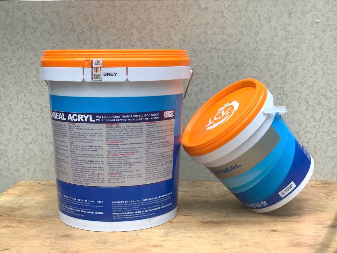 CVSEAL ACRYL | Water based acrylic waterproofing material